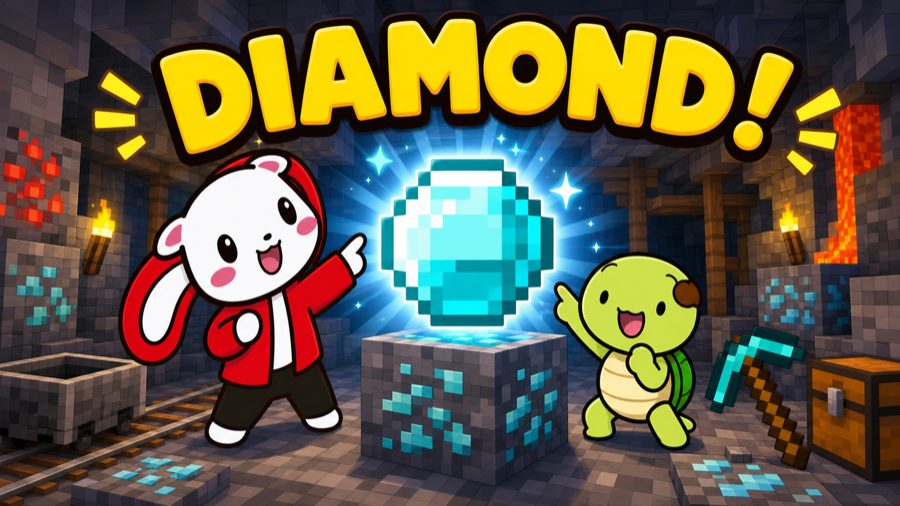 我的世界学英语单集封面 — DIAMOND!